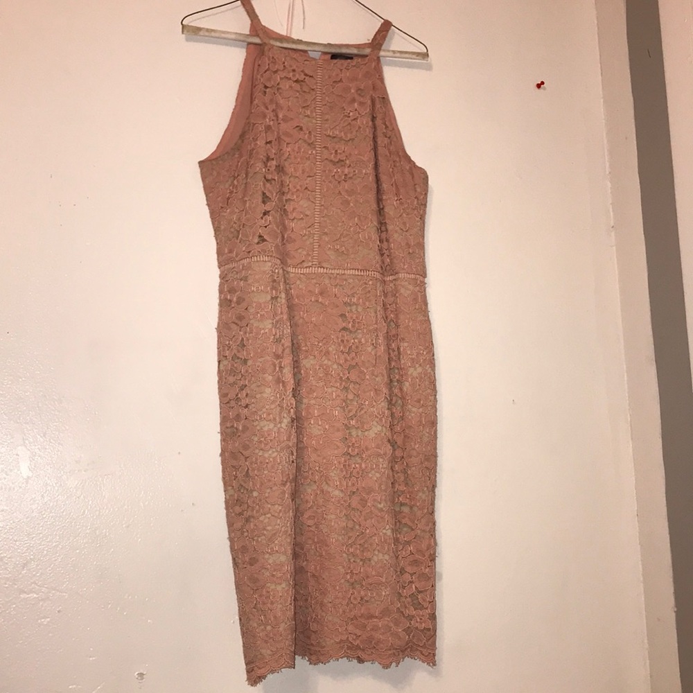 Pink lace dress